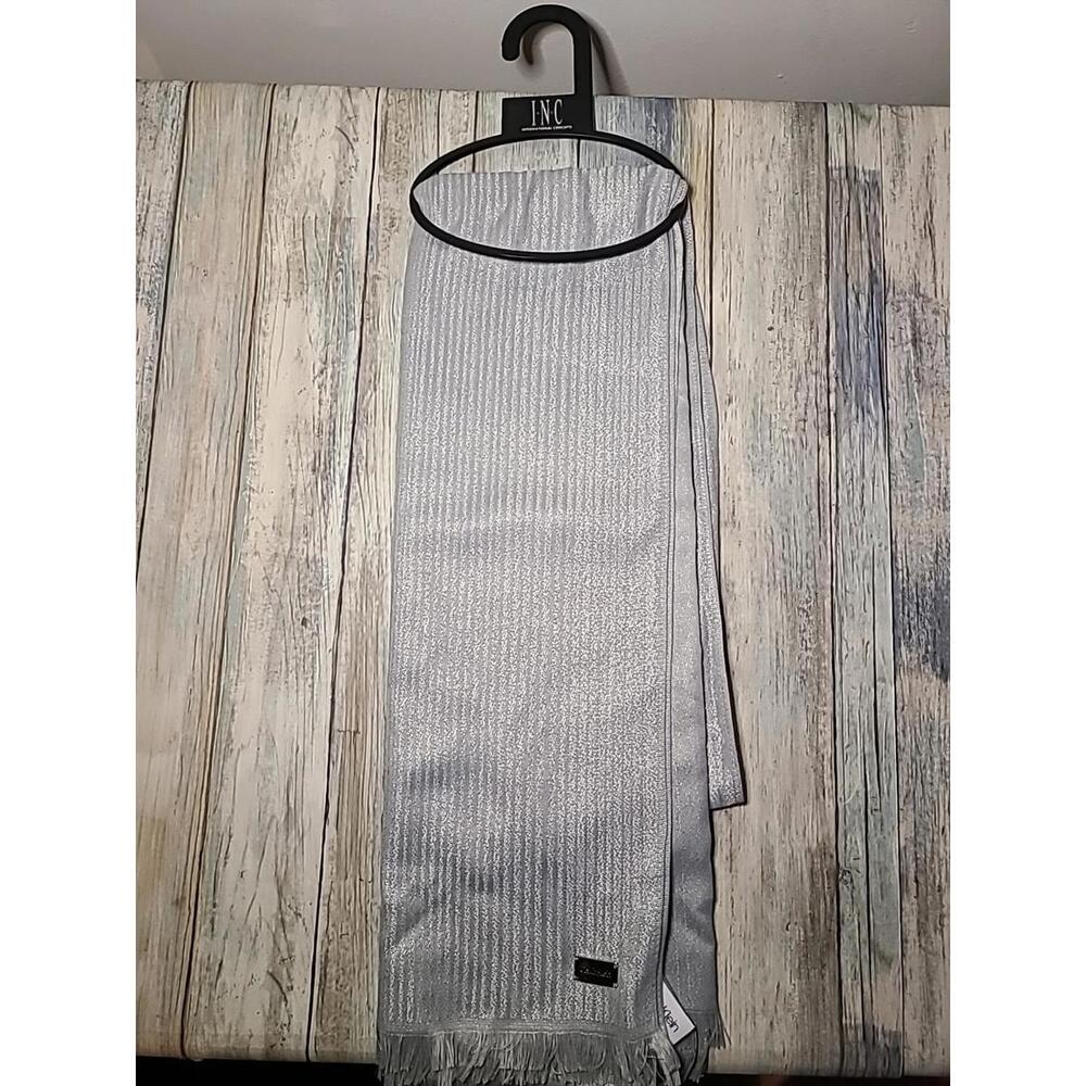 Calvin Klein Lurex Scarf Gray NWT